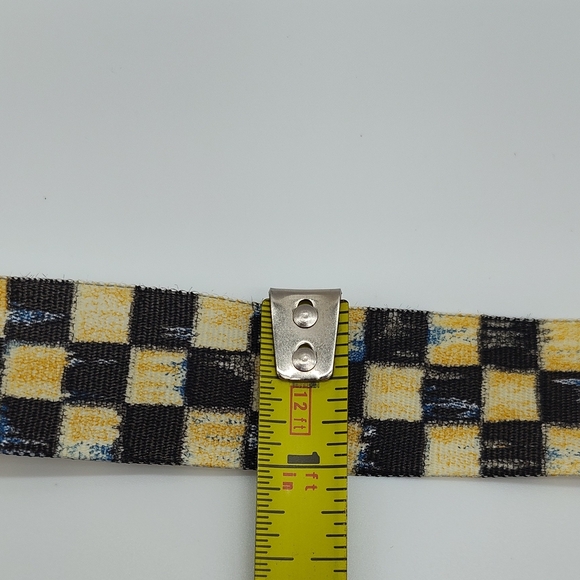 MACKENZIE-CHILDS Courtly Check Ribbon 1" 2 Yds Retired Wireless Taffeta - Picture 4 of 4